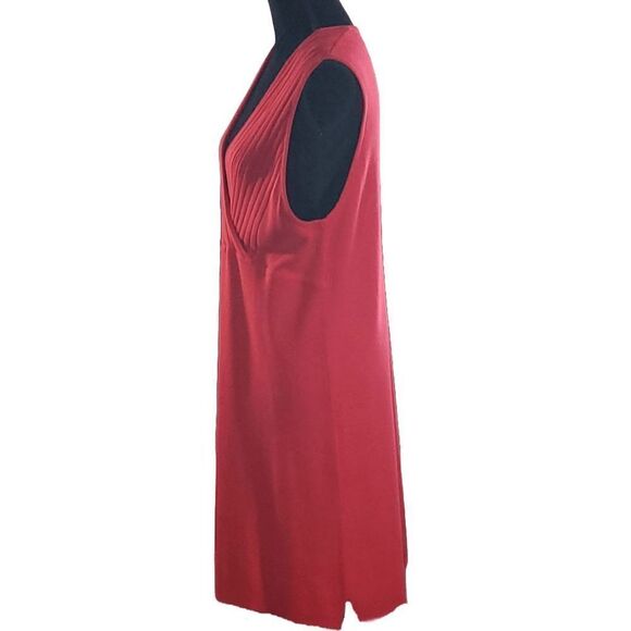 Tower Hill Collections Red Sleeveless Pullover Deep V-neck Knit Dress Size XL - Picture 7 of 8